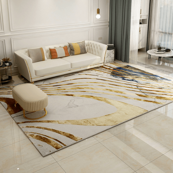 พรม MJHOMEDESIGNS 19768 SERIES ขนาด 200 X 290 ซม. ขาว-ทอง_4